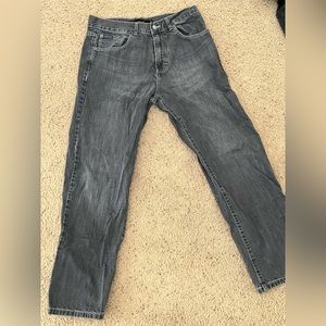 Men’s Calvin Klein Gray Black Jeans Size 32 Straight Leg